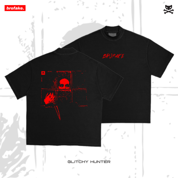 Glitchy Hunter Oversized Fit T-Shirt