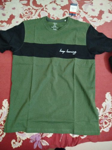 GoodMan Premium Quality Olive Color Cotton Short Sleeve T Shirt for Men. photo review